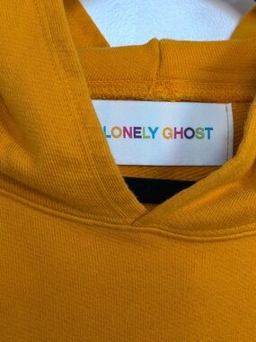 LONELY GHOST Mustard Yellow Pullover Hoodie